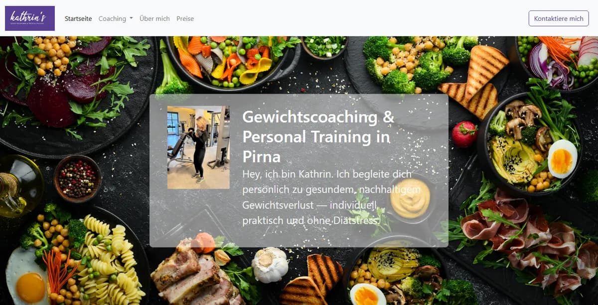 kathrins-gewichtscoaching-pirna.de homepage for weight coaching and personal training in Pirna